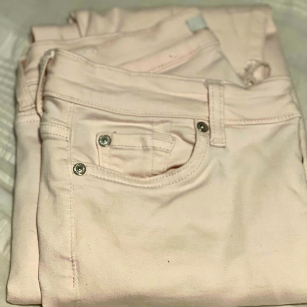 7 for all mankind pink skinny jeans